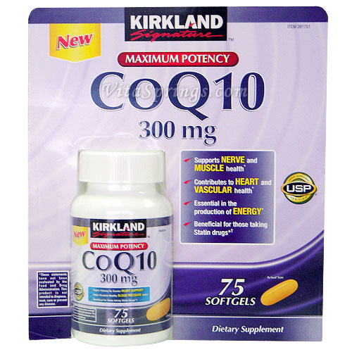 Kirkland Signature CoQ10 300 mg (Coenzyme Q10), 100 Softgels