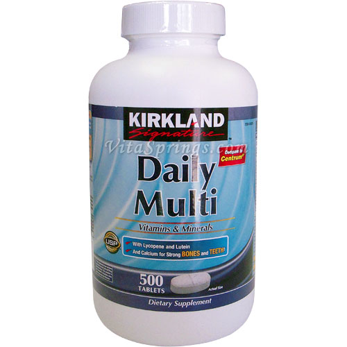 Kirkland Signature Kirkland Signature Daily Multi Vitamin & Mineral with Lycopene and Lutein, 500 Tablets