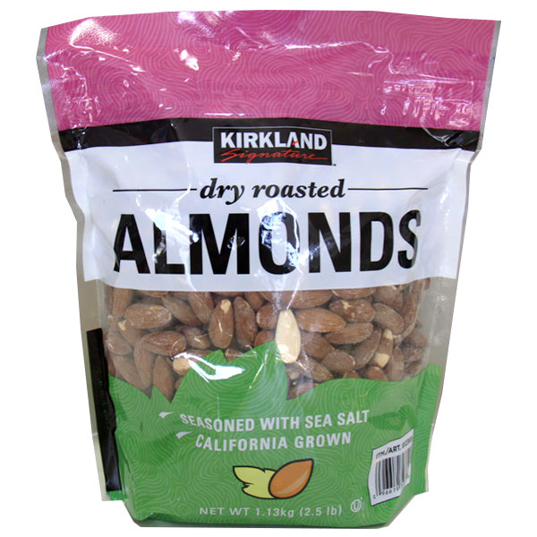 Kirkland Signature Dry Roasted Almonds, 2.5 lb