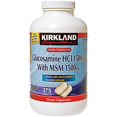 Kirkland Signature Extra Strength Glucosamine & MSM, 375 Tablets