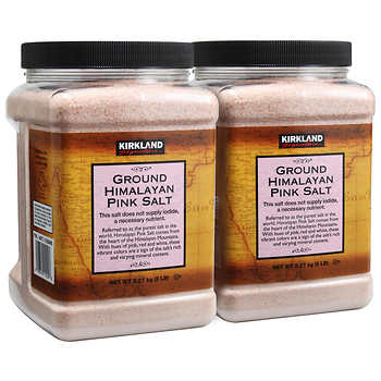 Kirkland Signature Ground Himalayan Pink Salt, 5 lb x 2 Count