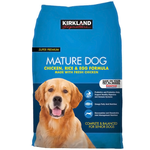 Kirkland Signature Super Premium Mature Dog Food - Chicken, Rice & Egg Formula, 40 lb