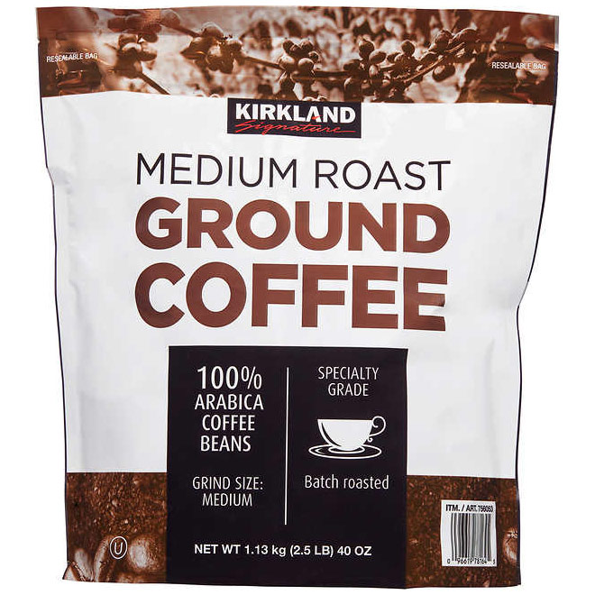 Kirkland Signature Medium Roast Coffee, Arabica Coffee Beans, 40 oz (2.5 lb)