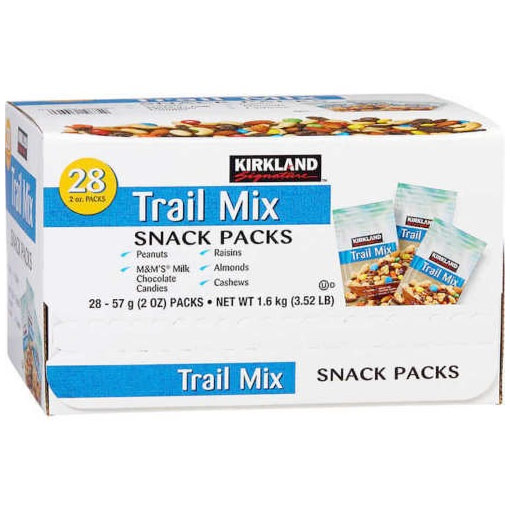 Kirkland Signature Trail Mix Snack Packs, 2.5 oz x 18 Packs (1.27 kg)