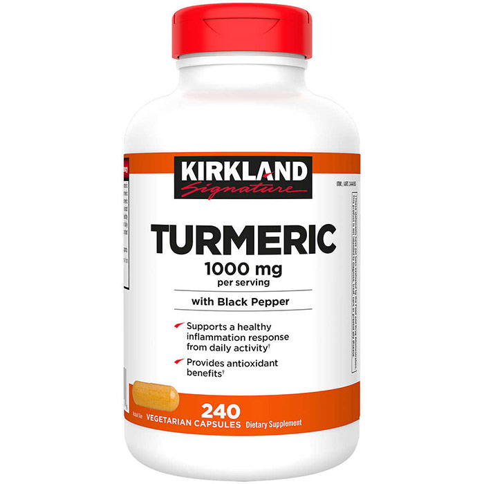 Kirkland Signature Turmeric, 1000 mg Per Serving, 240 Vegetarian Capsules