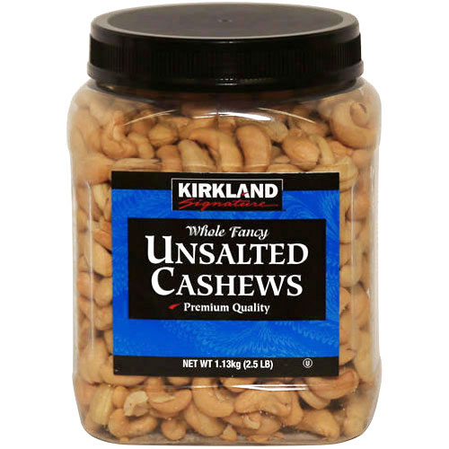 Kirkland Signature Whole Fancy Unsalted Cashews, Premium Quality, 2.5 lb
