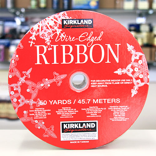 Kirkland Signature Wire-Edged Ribbon, 50 Yards/45.7 Meters