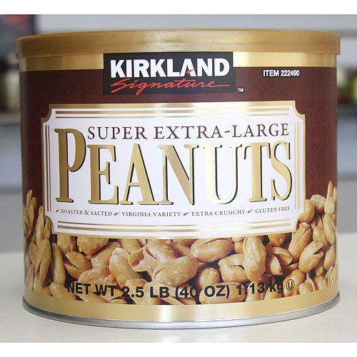 Kirkland Signature Super Extra Large Virginia Variety Peanuts, Roasted & Salted, 2.5 lb (40 oz)