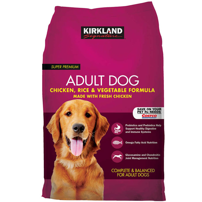 Kirkland Signature Super Premium Adult Dog Food, Chicken, Rice & Vegetable Formula, 40 lb