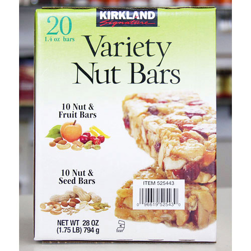 Kirkland Signature Variety Nut Bars (Nut & Fruit Bars and Nut & Seed Bars), 20 Bars x 1.4 oz