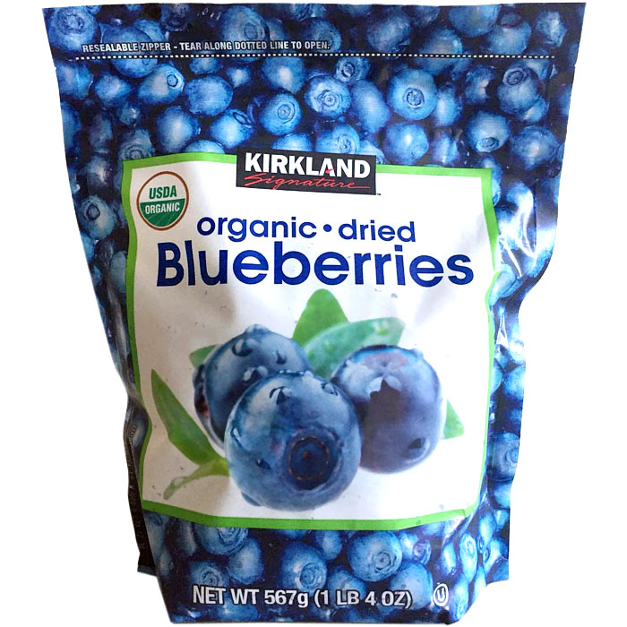 Kirkland Signature Organic Whole Dried Blueberries, 20 oz (567 g)
