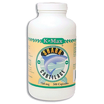 Shark Cartilage 750 mg, 300 Capsules, K-Max