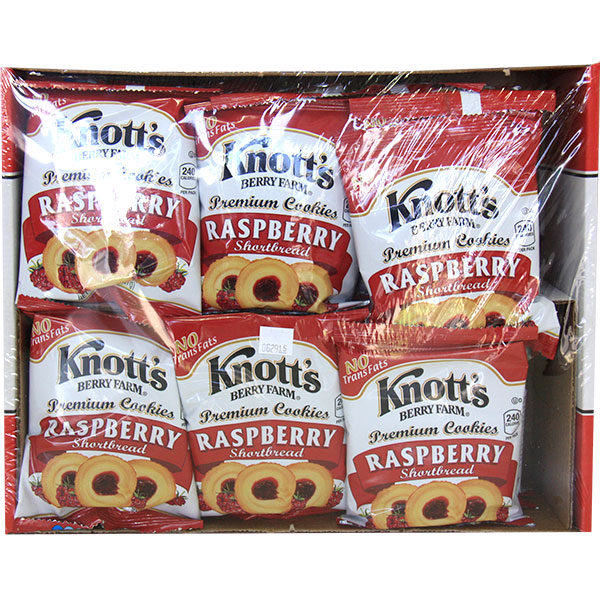 Knotts Berry Farm Premium Cookies Raspberry Shortbread, 2 oz x 24 Bags