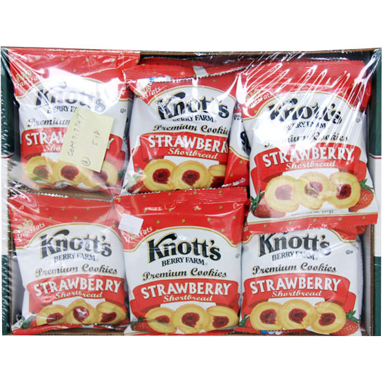 Knotts Berry Farm Premium Cookies Strawberry Shortbread, 2 oz x 24 Bags
