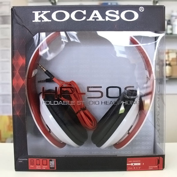 Kocaso HP-500 Foldable Studio Headphone, White