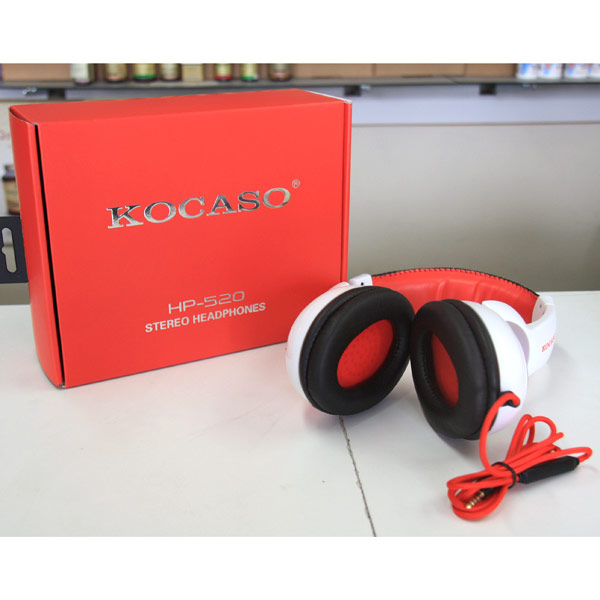 Kocaso HP-520 Dynamic Stereo Headphones, White