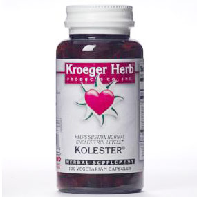 Kroeger Herb Kolester, Cholesterol Support, 100 Vegetarian Capsules, Kroeger Herb