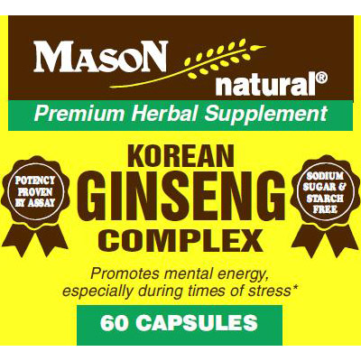 Mason Natural Korean Ginseng Complex, 60 Capsules, Mason Natural