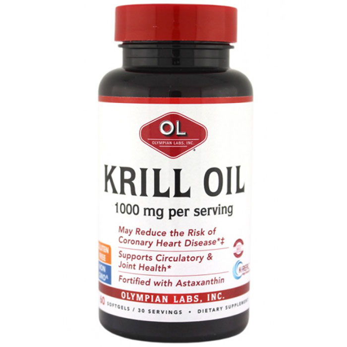 Krill Oil, 1000 mg Per Serving, 60 Softgels, Olympian Labs