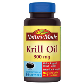 Krill Oil 300 mg, 60 Softgels, Nature Made