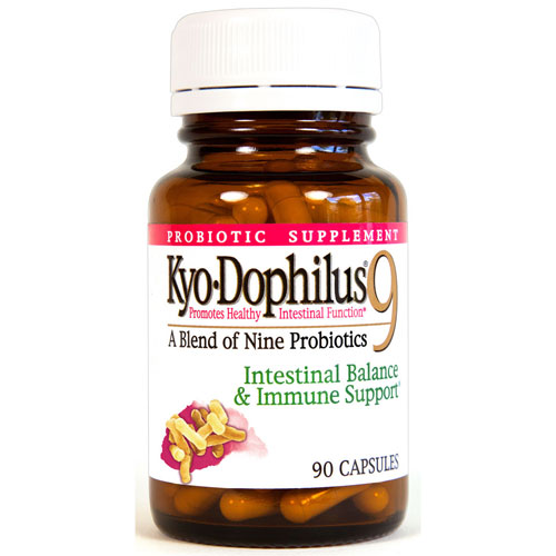 Kyo-Dophilus 9, Blend of Nine Probiotics, 180 Capsules, Wakunaga Kyolic