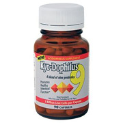 Kyo-Dophilus 9, Blend of Nine Probiotics, 90 caps, Wakunaga Kyolic