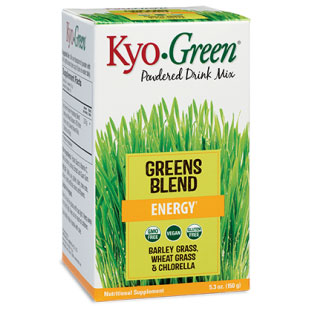 Kyo-Green Greens Blend Drink Mix Powder Single Serve, 20 Packets, Wakunaga