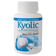 Kyolic Aged Garlic Extract Formula 106, with Vitamin E, Cayenne, Hawthorn, 100 caps, Wakunaga Kyolic