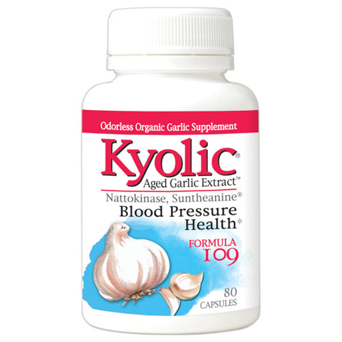 Wakunaga Kyolic Kyolic Formula 109, Blood Pressure Health, 80 Capsules, Wakunaga Kyolic