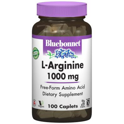 L-Arginine 1000 mg, 100 Caplets, Bluebonnet Nutrition
