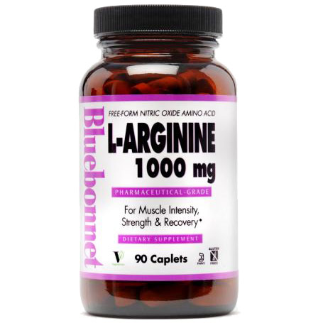 L-Arginine 1000 mg, 90 Caplets, Bluebonnet Nutrition