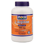 L-Arginine 500mg 250 Caps, NOW Foods