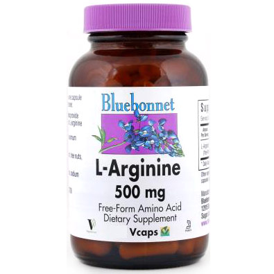 L-Arginine 500 mg, 50 Vcaps, Bluebonnet Nutrition