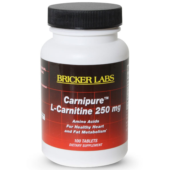 Carnipure L-Carnitine 10 250 mg, 100 Tablets, Bricker Labs