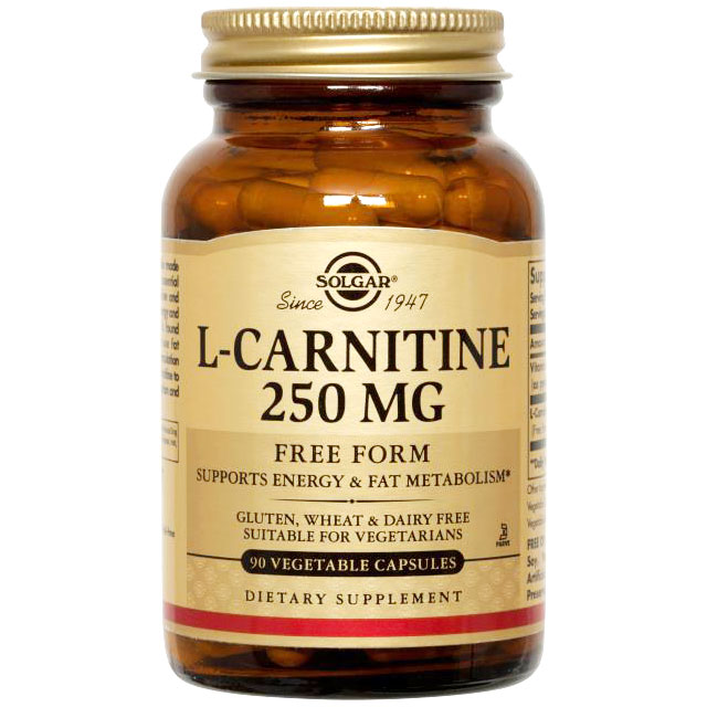 L-Carnitine 250 mg, 90 Vegetable Capsules, Solgar