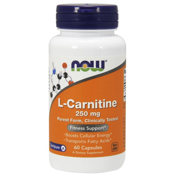 L-Carnitine 250 mg Tartrate-L-Carnipure 60 Caps, NOW Foods