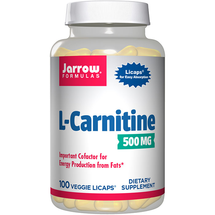 L-Carnitine 500 mg Vegetarian, 100 Liquid Capsules, Jarrow Formulas