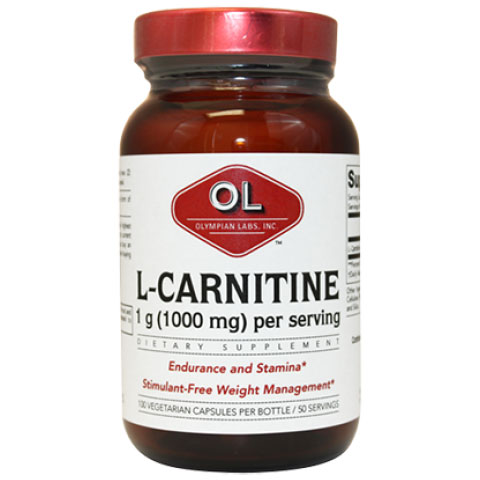 L-Carnitine 500 mg, 100 Capsules, Olympian Labs