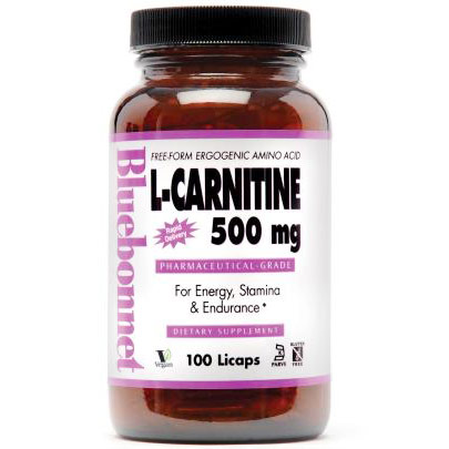 L-Carnitine 500 mg, 100 Licaps, Bluebonnet Nutrition