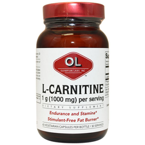 L-Carnitine 500 mg, 60 Capsules, Olympian Labs