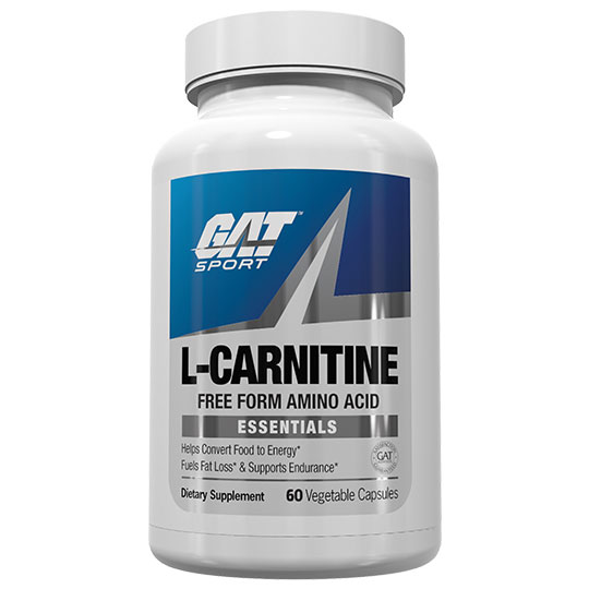L-Carnitine 500 mg, 60 Vegetable Capsules, GAT Sport