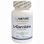 L-Carnitine (Fumarate) 500 mg, 100 Capsules, All Nature