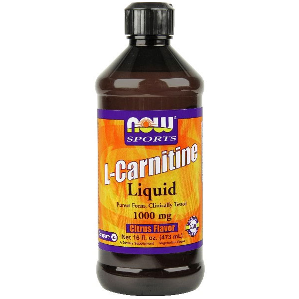 L-Carnitine Liquid 16 oz, Citrus Flavor, NOW Foods