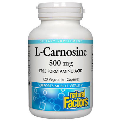 L-Carnosine 500 mg, 120 Vegetarian Capsules, Natural Factors