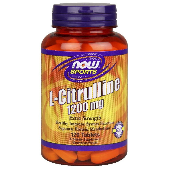 L-Citrulline 1200 mg Extra Strength, 120 Tablets, NOW Foods