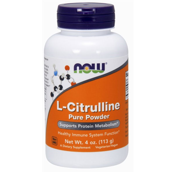 NOW Foods L-Citrulline Pure Powder, 4 oz, NOW Foods