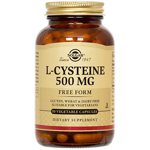 L-Cysteine 500 mg, 90 Vegetable Capsules, Solgar