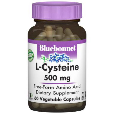 L-Cysteine 500 mg, 60 Vegetable Capsules, Bluebonnet Nutrition