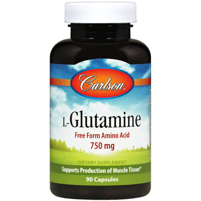 L-Glutamine, 750 mg 300 capsules, Carlson Labs