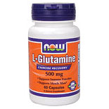 NOW Foods L-Glutamine 500 mg, 60 Capsules, NOW Foods